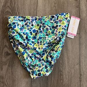 Anne Cole woman high waist, mid rise folds over bikini bottom